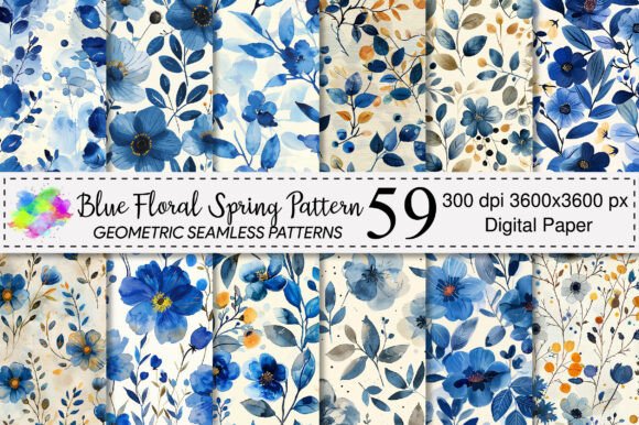 Download Blue Floral Spring Pattern - Floral Collection