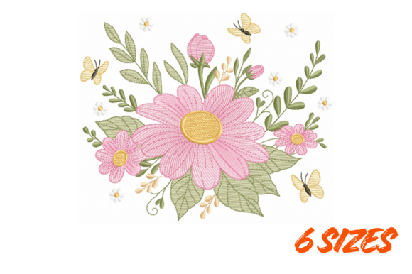 Download Pink Floral Embroidery Design Bundle Art - Floral Collection