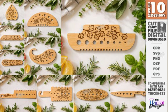 Download Wooden Herb Strippers Laser Cut Bundle - Laser cut bundle Collection