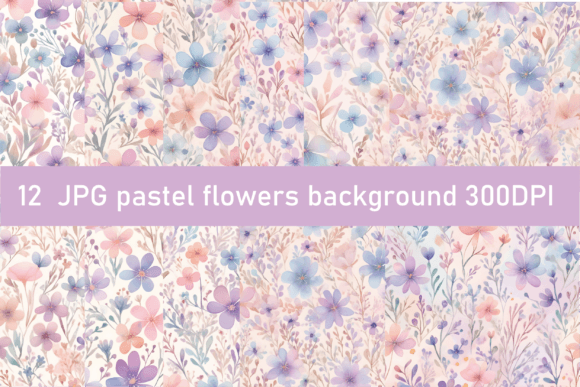 Download Chic Pastel Watercolor Floral Background - Floral Collection