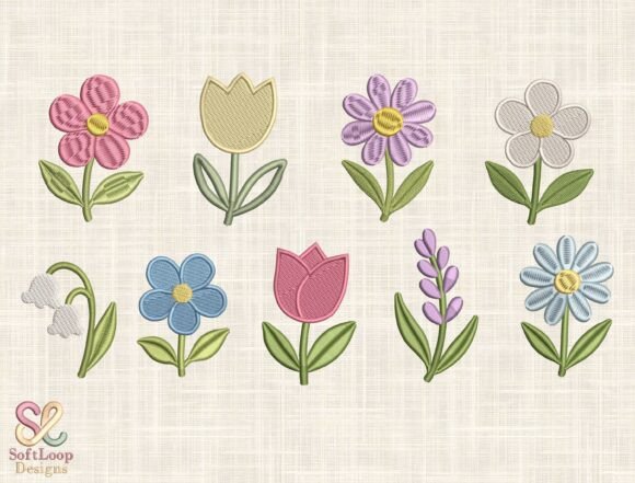 Download Dainty Spring Floral Embroidery Bundle - Floral Collection