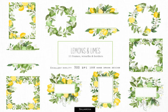 Download Lemons and Limes Wreaths and Frames - Frame Collection