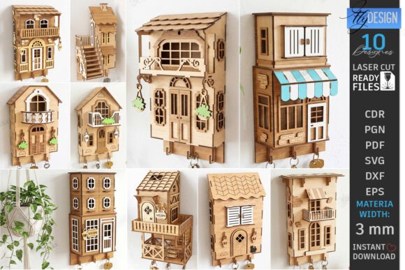 Download House Shaped Organizer Laser Cut Bundle - Laser cut bundle Collection