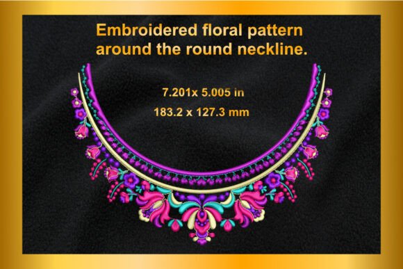 Download Floral Embroidery Necklace Design. - Floral Collection