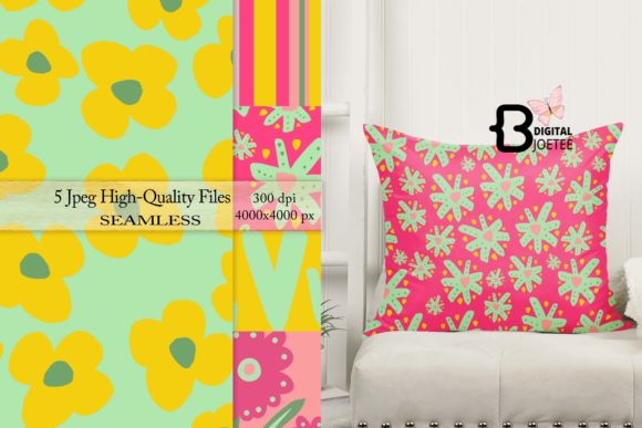 Download Floral Seamless Spring Digital Papers. - Floral Collection